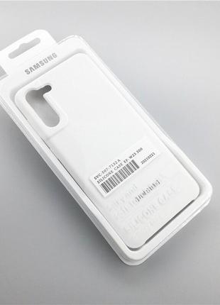 Силиконовый чехол для Samsung Galaxy S21 FE Белый микрофибра s...