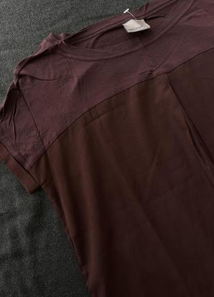 Коричневая блуза футболка офис классика vero moda