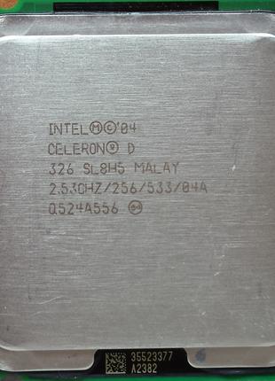 Процессор Intel Celeron D 326 2.53GHz/256/533 (SL8H5) s775, tray