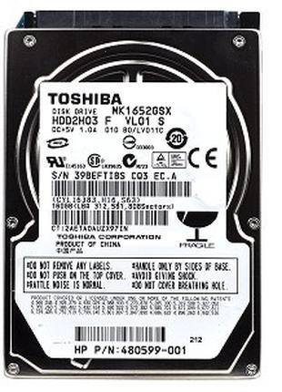 Жесткий диск Toshiba 160GB 5400rpm 8MB MK1652GSX SATA, 2.5" б/у