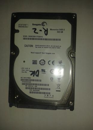 Жесткий диск Seagate 500GB 5400rpm 8MB ST9500325AS SATA, 2.5" б/у