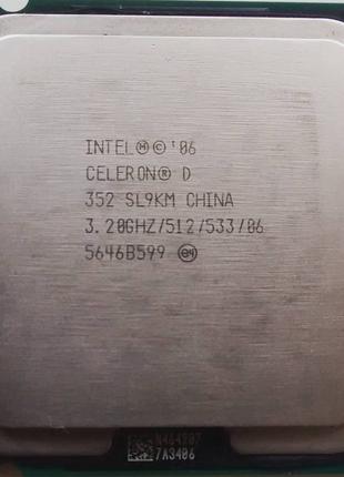 Процессор Intel Celeron D 352 3.20GHz/512/533 (SL9KM) s775, tray