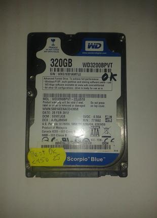 Жесткий диск Western Digital 320GB 5400rpm 8MB WD3200BPVT SATA...