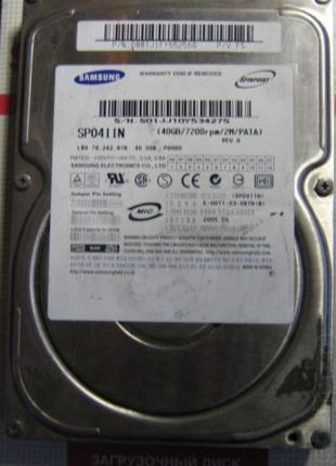 Жесткий диск Samsung 40Gb SP0411N IDE 3,5" б/у