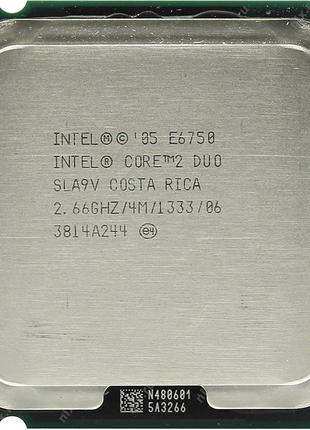 Процессор Intel Core 2 Duo E6750 2.66GHz/4M/1333 (SLA9V) s775,...