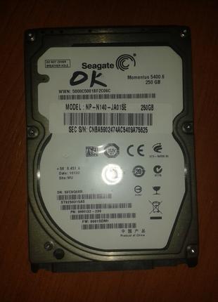 Жесткий диск Seagate 250GB 5400rpm 8MB ST9250315AS SATA, 2.5" б/у