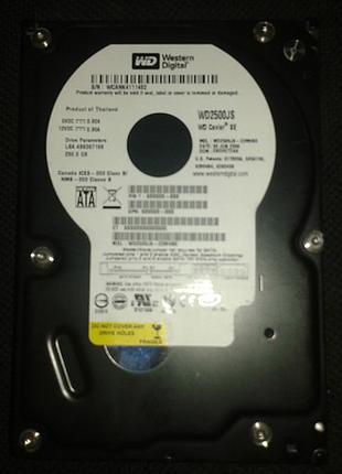 Жесткий диск Western Digital 250Gb, WD2500J, Sata 3,5"