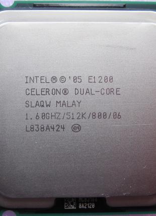 Процессор Intel Celeron Dual-Core E1200 1.60GHz/512K/800 (SLAQ...