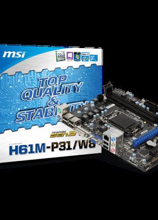 Материнская плата MSI H61M-P31/W8 Intel H61, s1155