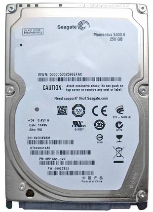 Жесткий диск Seagate 250GB 5400rpm 8MB SATAII (ST9250315AS) 2....