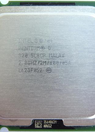 Процессор Intel Pentium D 820 2.80GHz/2M/800 (SL8CP) s775, tray