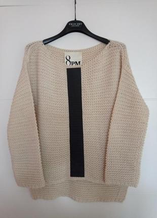 Стильный свитер крупной вязки 8рм , р.с-м