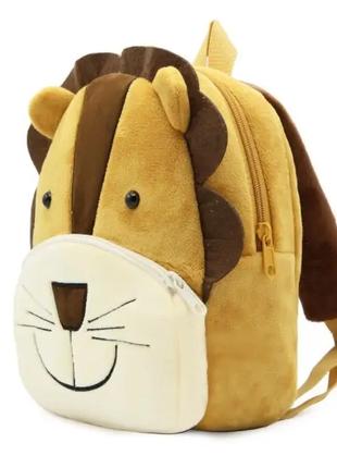 Детский плюшевый рюкзак Лев