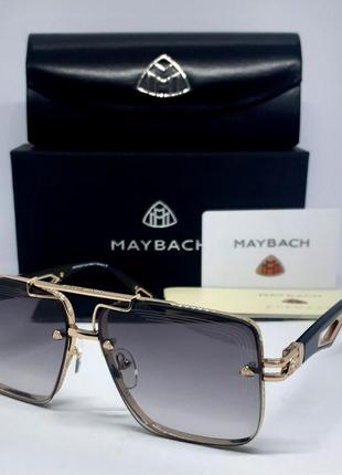 Maybach очки мужские солнцезащитные темно серый градиент в зол...