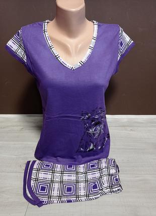 Подростковая пижама для девочки Турция Собачка футболка и шорт...