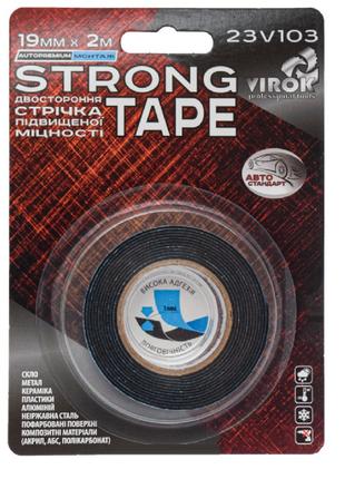 Стричка автомобильна 2-стороння VIROK Strong Tape; 19 мм х 2 м...