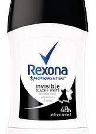 Антиперспирант-стик Rexona Invisible Black + White женский, 40 мл