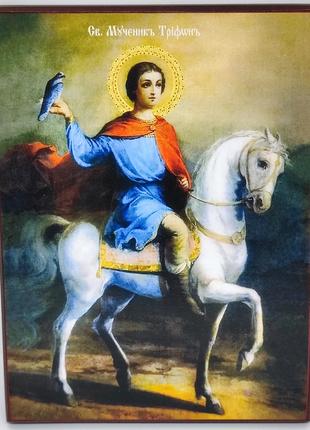 Ікона Святий мученик Трифон на коні