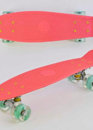 Скейт для девочки, Пенни борд со светящимися колесами 0440 Bes...