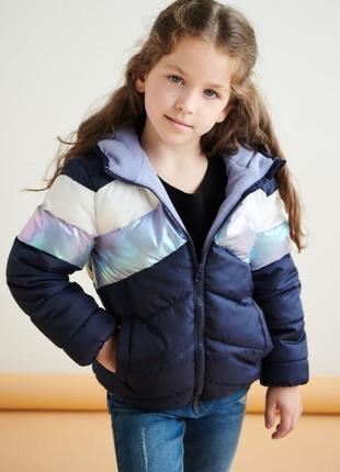 Куртка детская для девочки синяя голубая 98