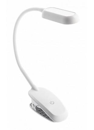 Светодиодная настольная LED лампа на прищепке USB с аккумулято...