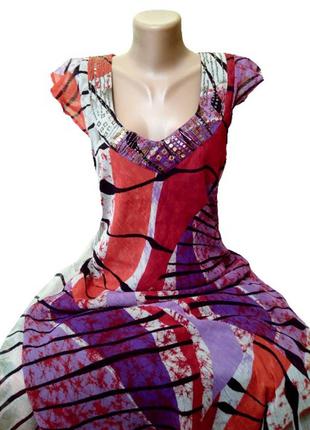 Новое шифоновое макси платье george, с абстрактным принтом, индия