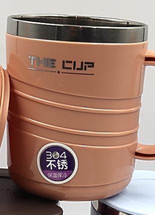 Термокружка вакуумная 400 мл металлическая "The Cup " для кофе...