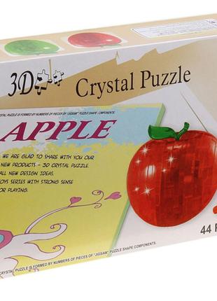 Пазли 3D пластикові, кристалічні "Яблуко" червоне розвиває дрі...