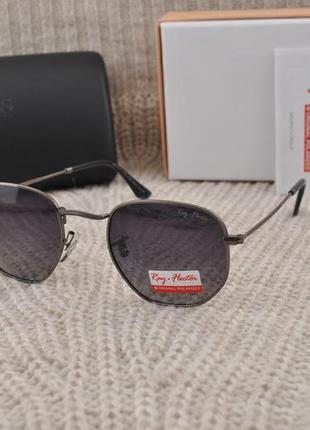 Солнцезащитные круглые очки с серой линзой ray flector rf3101
