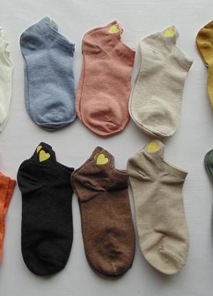 Набор 10 пар коротких носок franmvenzt socks love