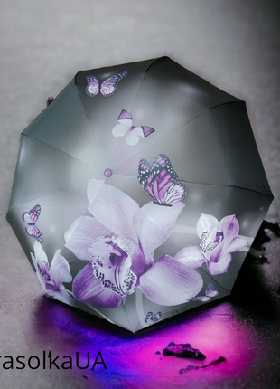 "floral fusion" - женский складной зонт с карбоновыми спицами,...