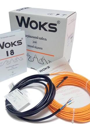 Нагревательный кабель Woks-18 810 Вт, 44 м, (4.4-5.5 м.кв) - т...