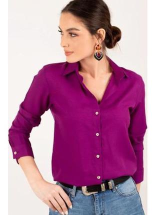 Тёмно-лиловая блуза tu/сливовая блузка/блузон цвета фуксии/l/