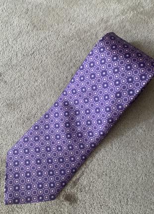 Шелковый галстук Англия London фиолетово-лиловый