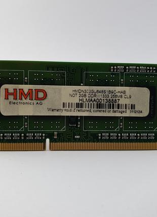 Оперативная память для ноутбука SODIMM HMD DDR3 2Gb 1333MHz PC...