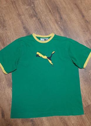 Зеленая футболка puma