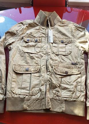 Crafted демисезонная мужская куртка песочная s m 46 48 р новая