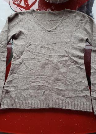 Женский теплый свитер пуловер кофта шерсть кашемир s 44