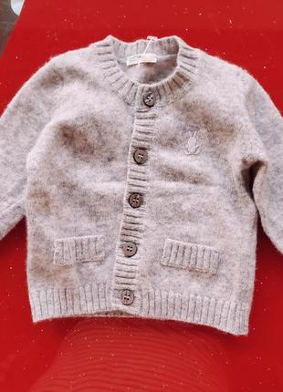 Benetton baby очень мягкий теплый свитер кардиган кофта новоро...