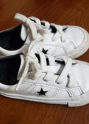 Converse one star premiums белые детские кеды кожаные 23 р 14....