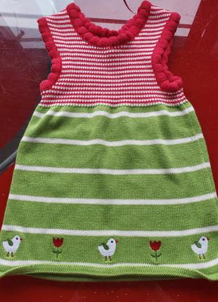 Alana вязаное теплое трикотажное платье сарафан из органическо...