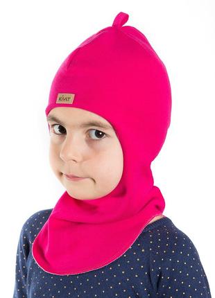 Kivat шлем демисезонный хлопковый розовый 3 девочке 5-10 л 52-...
