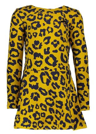 Платье для девочки le chic желтая охра леопард  98-104 см, 3-4 г