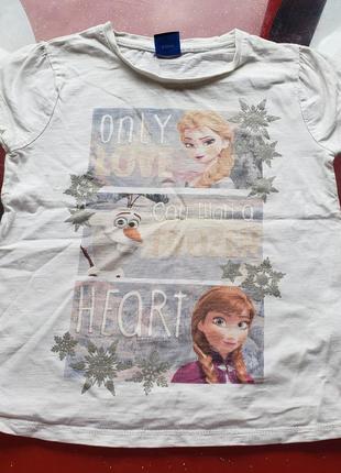 Disney george анна и эльза холодное сердце футболка девочке 7-...