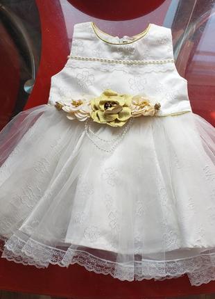 Dandini нарядное пышное праздничное платье девочке 18-24 м 1.5...
