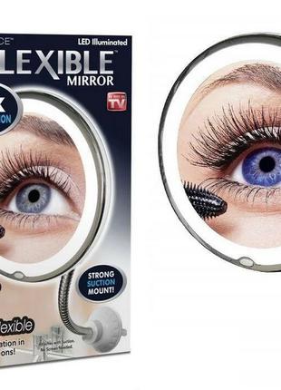 Дзеркало для макіяжу Flexible Mirror з підсвічуванням на гнучк...