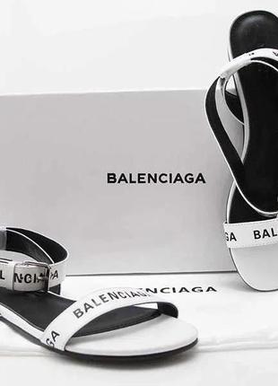 Кожаные женские босоножки balenciaga/ 3 цвета