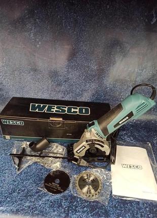 Минициркулярная пилка WESCO 500 Вт, 5100 об/мин. с 2 дисками