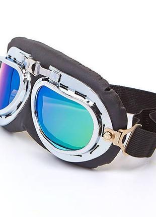 Ретро очки KSmoto GL-4 Chrome (линзы хамелеон)