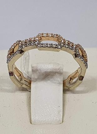 Золотое кольцо с фианитами. Артикул КВ1482И